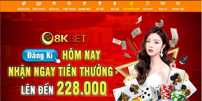 Thiết kế trang web thể thao 8KBET sinh động