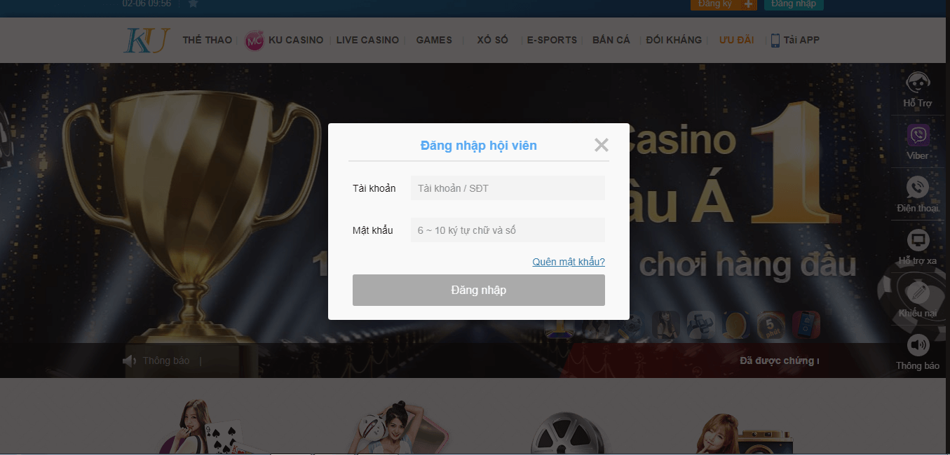 Hướng dẫn đăng ký, đăng nhập Kubet88