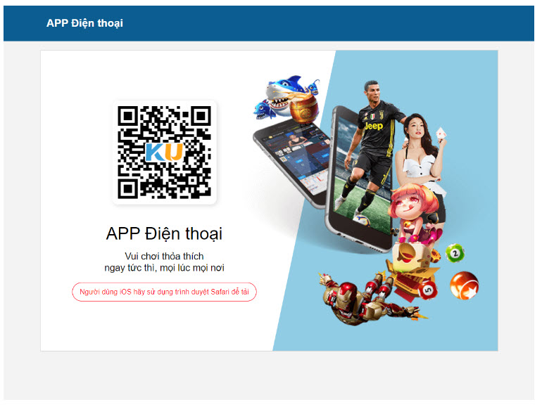  Hướng dẫn cách tải app Ku Casino cho điện thoại iphone