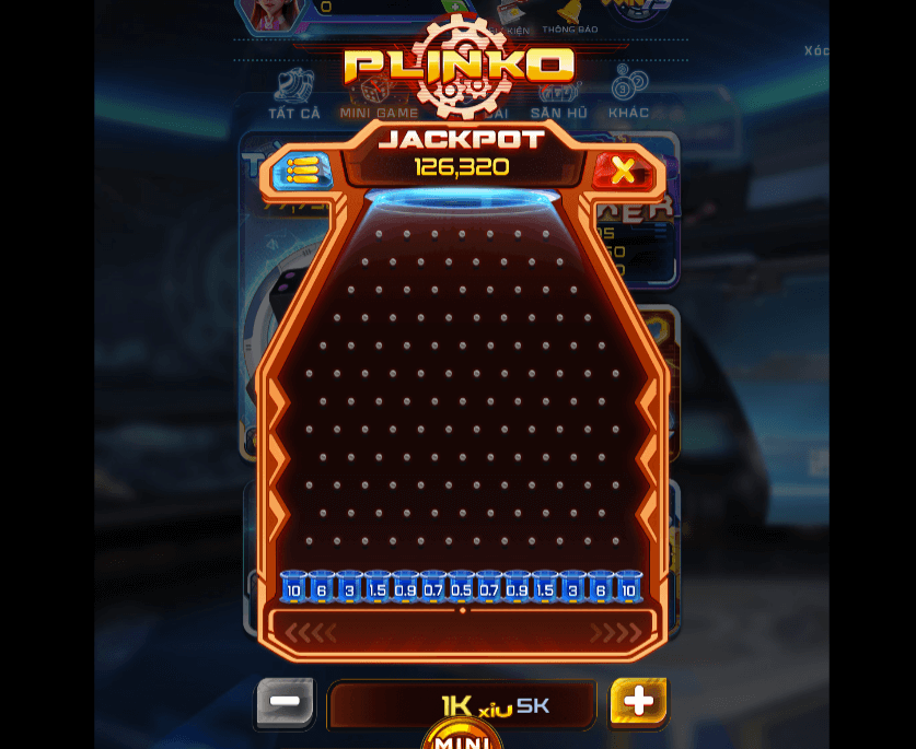 Giành ngay Jackpot đỉnh cao cùng với nổ hũ Plinko