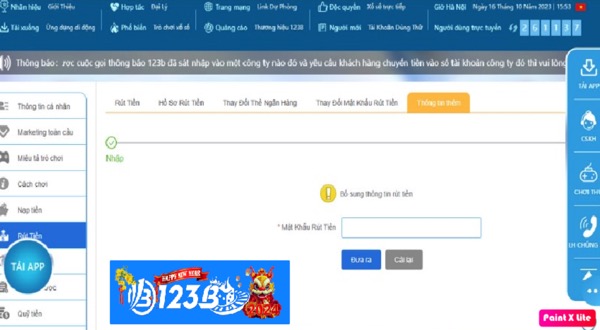 Quy Trình Rút Tiền 123b Về Tài Khoản Chi Tiết  - Ảnh 1